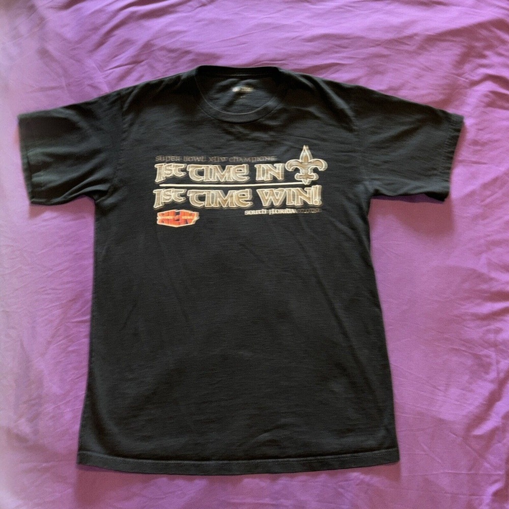 NFL Team Apparel New Orleans Saints‎ SUPER BOWL CHAMPIONS T-Shirt Large
